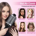 ⁦ريبون RE-2126B مصفف شعر 1300 واط بإيقاف تشغيل تلقائي عند ارتفاع درجة الحرارة، شعيرات مفرزة خالية من التشابك، رؤوس مدببة مع ثلاثة إعدادات للهواء البارد والساخن⁩ - الصورة ⁦2⁩