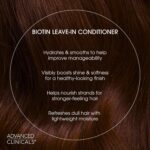 ⁦بخاخ شعر ادفانسد كلينيكالز لزيادة الكثافة واللمعان، تركيبة مغذيّة لفك تشابك الشعر للشعر الناعم أو التالف أو المجعد، يدعم صحة فروة الرأس لشعر قوي كثيف، 237 مل⁩ - الصورة ⁦3⁩