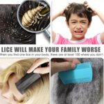 ⁦مشط قمل ابيض فاخر باسنان دقيقة لازالة الغبار من راغاف جي، مشط بلاستيكي مثالي للقمل والصئبان والبيض والحشرات من الشعر للرجال والنساء والاطفال⁩ - الصورة ⁦3⁩